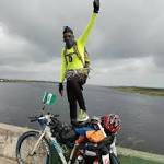 Autistic teenager Kanyeyachukwu Tagbo-Okeke during his 100-mile cycling journey across Nigeria